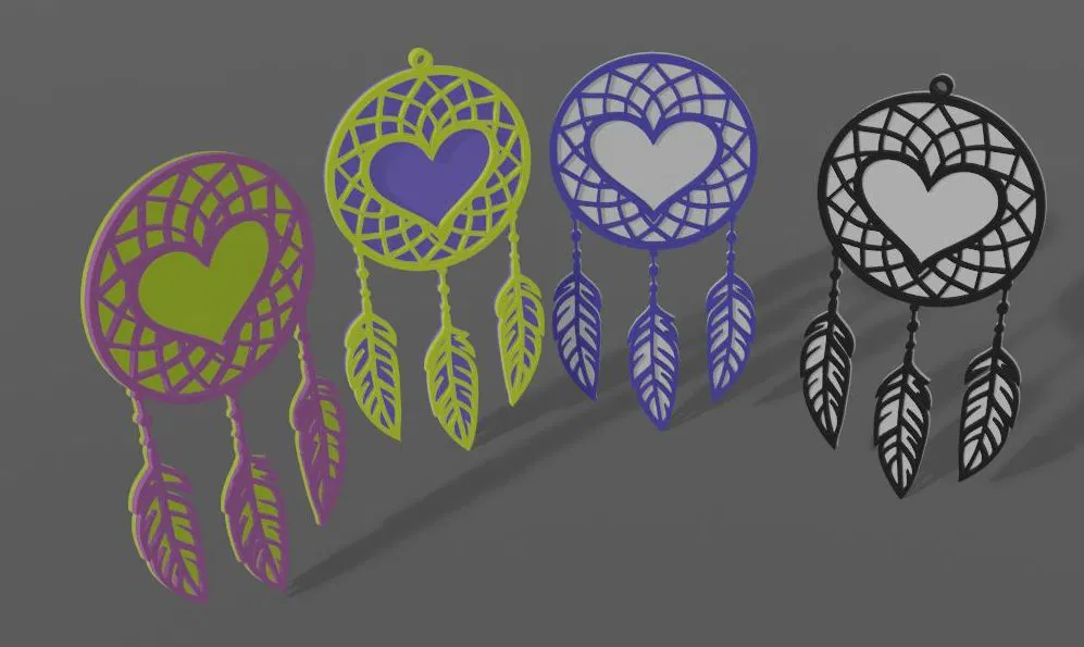 Mô hình trang trí Dreamcatcher trái tim in 3D cực xinh - Image 2