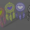 Mô hình trang trí Dreamcatcher trái tim in 3D cực xinh - Thumbnail 2