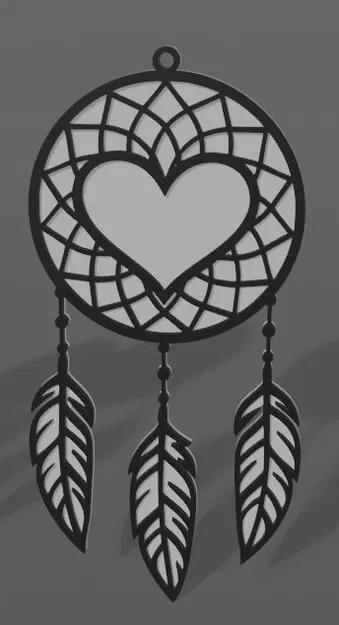 Mô hình trang trí Dreamcatcher trái tim in 3D cực xinh - Image 3