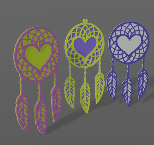 Mô hình trang trí Dreamcatcher trái tim in 3D cực xinh - Image 4