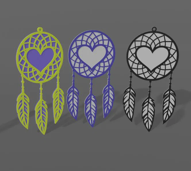 Mô hình trang trí Dreamcatcher trái tim in 3D cực xinh - Image 5