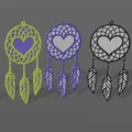 Mô hình trang trí Dreamcatcher trái tim in 3D cực xinh - Thumbnail 5