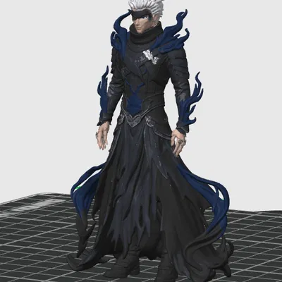 Gojo Dark Sorcerer Warrior – Mô hình Anime Fantasy in 3D ấn tượng