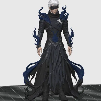 Gojo Dark Sorcerer Warrior – Mô hình Anime Fantasy in 3D ấn tượng