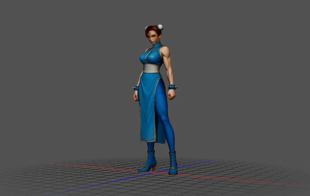 Mô hình 3D Chun-Li (Street Fighter) sắc nét cho game thủ - Image 1