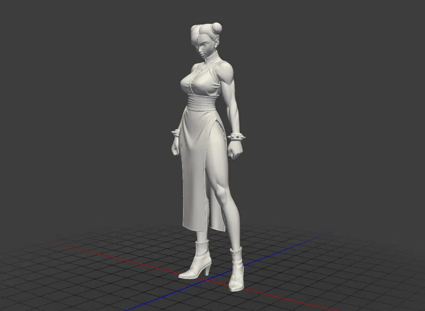 Mô hình 3D Chun-Li (Street Fighter) sắc nét cho game thủ - Image 3