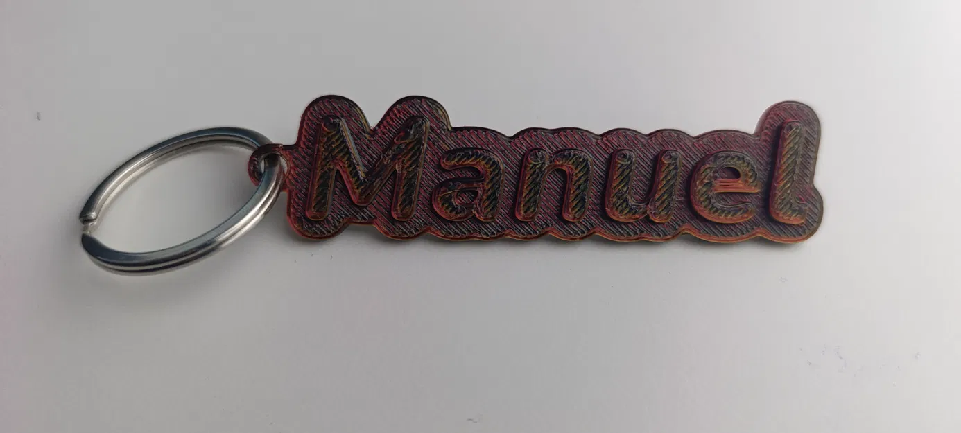 Móc khóa tên Manuel in 3D cá nhân hóa độc đáo - Image 1