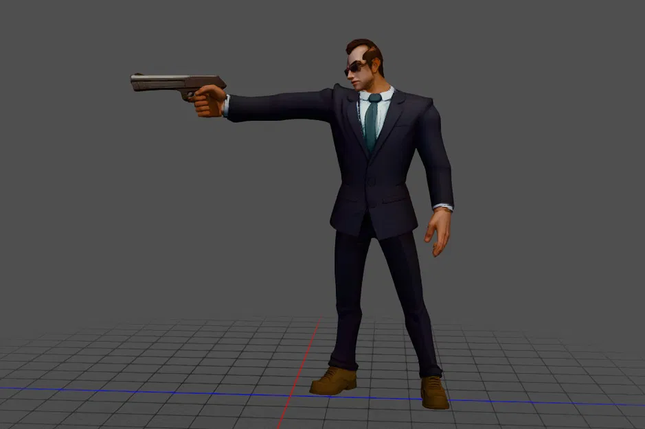 Mô hình 3D nhân vật mật vụ phong cách hành động (Agent) - Image 2