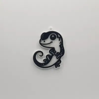 Móc khóa thằn lằn dễ thương (Cute Lizard Keychain) - In 3D siêu đơn giản