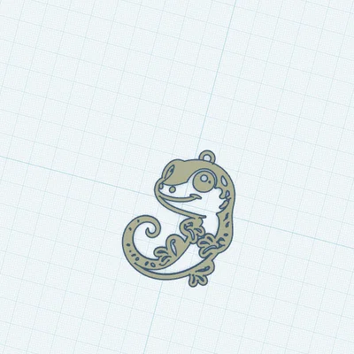 Mẫu móc khóa hình chú thằn lằn Lizard 3D in siêu dễ thương