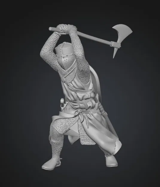 Mô hình Hiệp sĩ cầm rìu chiến (The Knight with the Axe) siêu chi tiết - Image 1