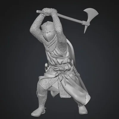 Mô hình Hiệp sĩ cầm rìu chiến (The Knight with the Axe) siêu chi tiết