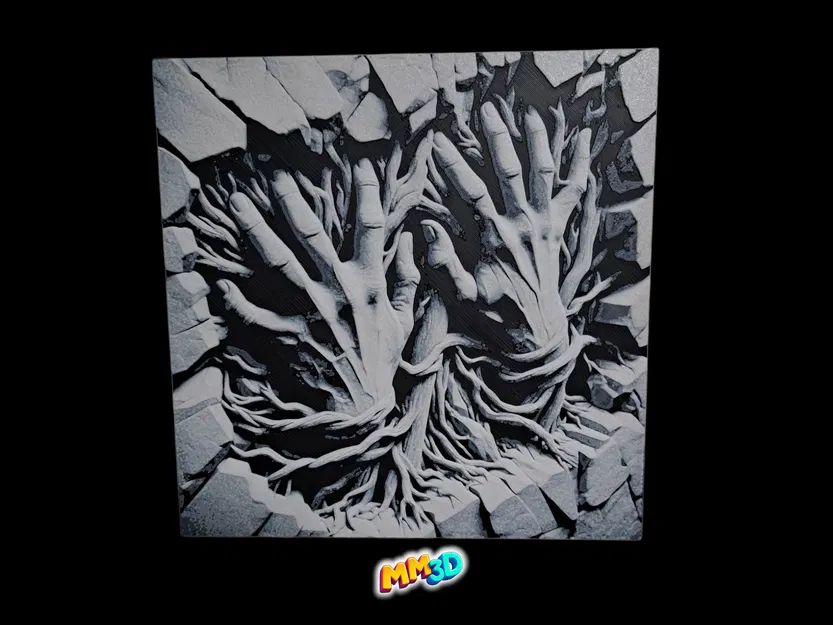 Tác phẩm HueForge: Bàn tay phá tường (Broken Wall Hands) - Image 1