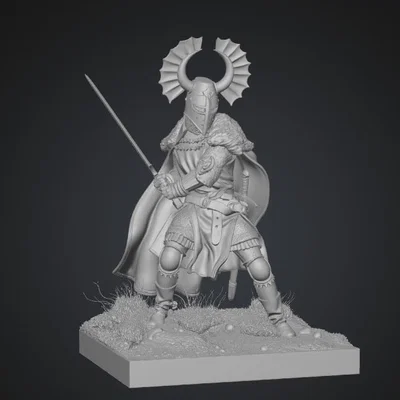 Mô hình Sunwheel Knight hiệp sĩ trung cổ cho in 3D