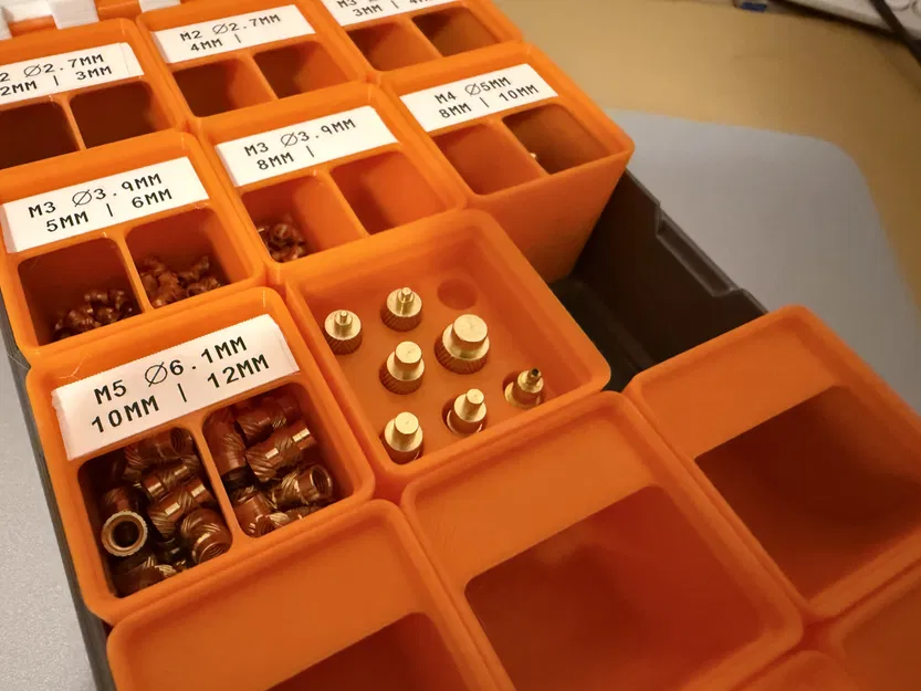 Khay Gridfinity đựng đầu hàn nhiệt (Heat Set Tips) gọn gàng - Image 1