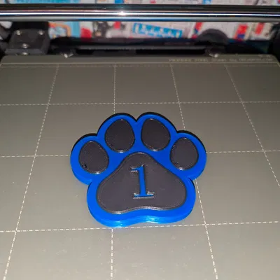 Bảng tên hình chân chó (Kennel Paw Tags) đánh số cho chuồng thú cưng