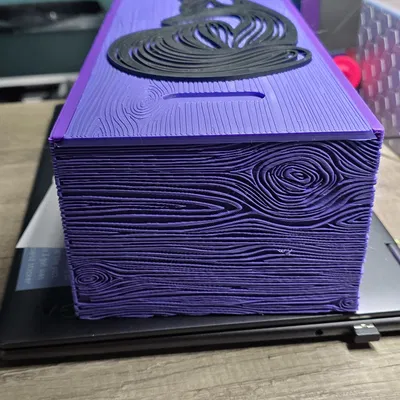 Hộp đựng đồ cỡ lớn vân gỗ với nắp hình cáo