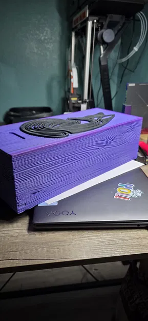 Hộp đựng đồ cỡ lớn vân gỗ với nắp hình cáo - Image 3