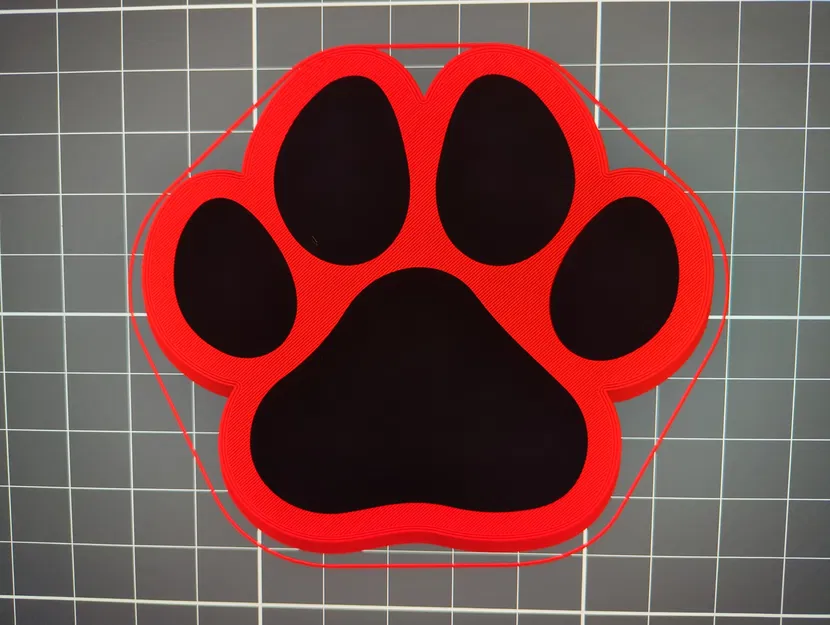 Bảng tên hình dấu chân 3D gắn chuồng thú cưng (Paw tag) - Image 1