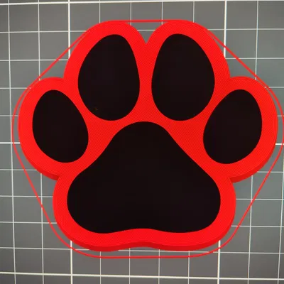 Bảng tên hình dấu chân 3D gắn chuồng thú cưng (Paw tag)