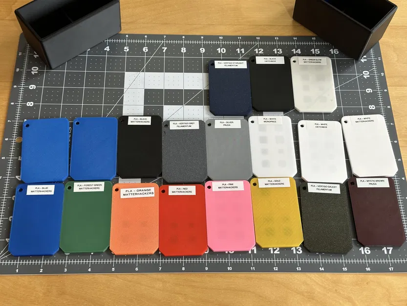 Thẻ mẫu nhựa (Filament Sample Chip) và Hộp đựng - Image 3