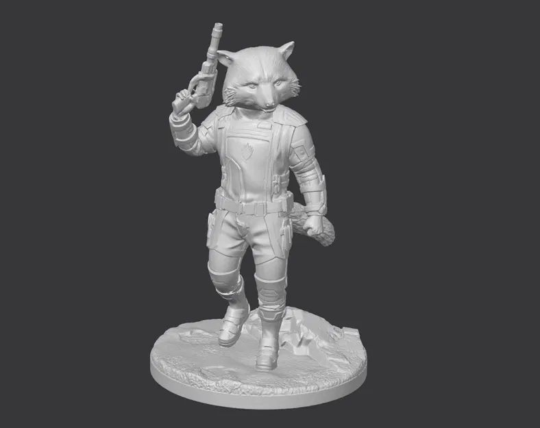 Mô hình 3D Rocket Raccoon chi tiết - Image 2