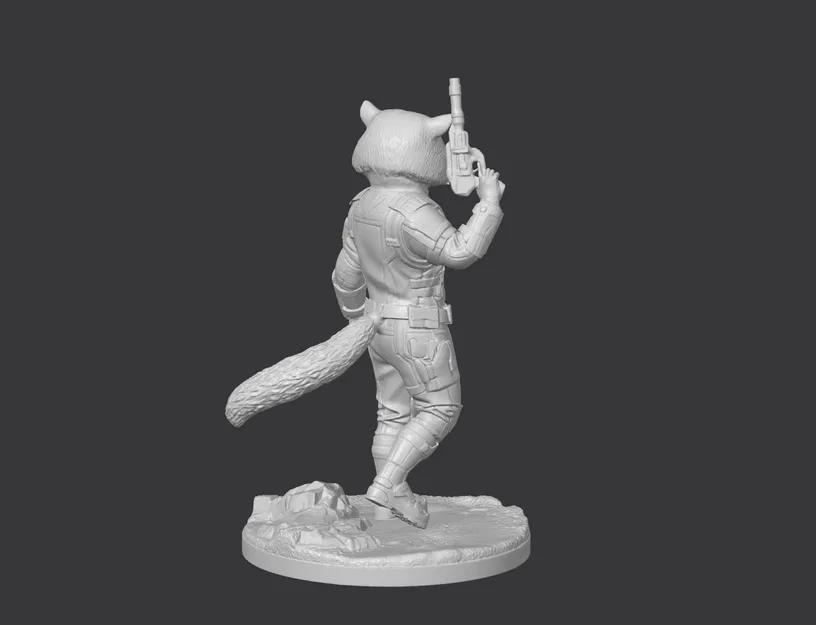 Mô hình 3D Rocket Raccoon chi tiết - Image 3