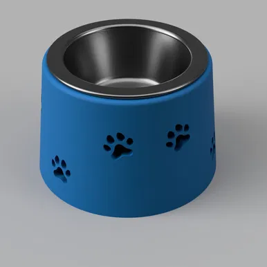 Kệ Đựng Bát Ăn Cho Chó với Khay Thay Thế Linh Hoạt