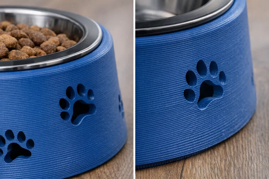 Kệ Đựng Bát Ăn Cho Chó với Khay Thay Thế Linh Hoạt - Image 3