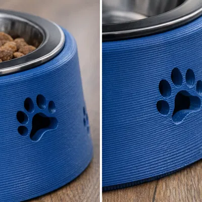 Kệ Đựng Bát Ăn Cho Chó với Khay Thay Thế Linh Hoạt