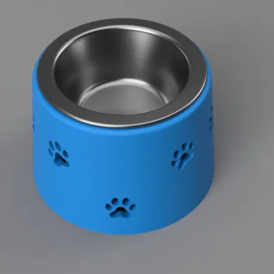 Kệ Đựng Bát Ăn Cho Chó với Khay Thay Thế Linh Hoạt