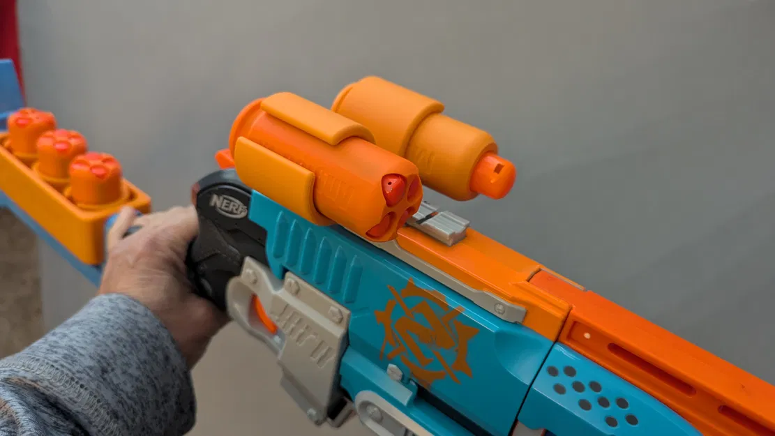 Bộ kẹp vỏ đạn và thước ngắm sau cho SillySledge Nerf - Image 1