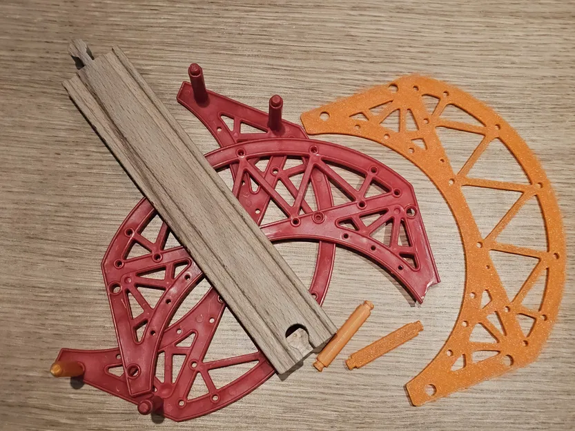 Cạnh cầu đường ray xe lửa Ikea/Brio in 3D không cần support - Image 3