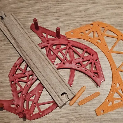 Cạnh cầu đường ray xe lửa Ikea/Brio in 3D không cần support