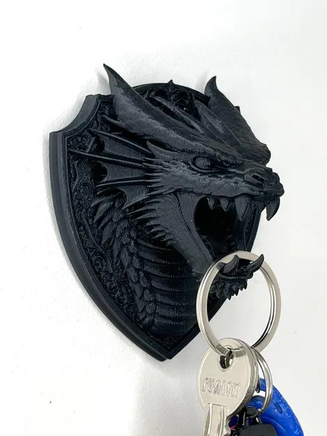 Giá treo móc khóa hình rồng bóng đêm (Dark dragon key chain organizer) - Image 1