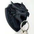 Giá treo móc khóa hình rồng bóng đêm (Dark dragon key chain organizer) - Thumbnail 1