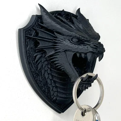 Giá treo móc khóa hình rồng bóng đêm (Dark dragon key chain organizer)