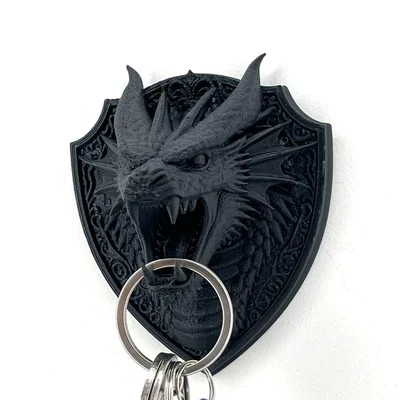 Giá treo móc khóa hình rồng bóng đêm (Dark dragon key chain organizer)
