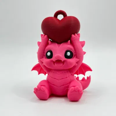 Móc khóa trang trí hình rồng chủ đề Valentine