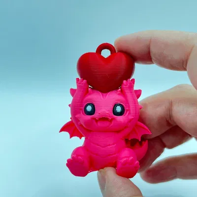 Móc khóa trang trí hình rồng chủ đề Valentine