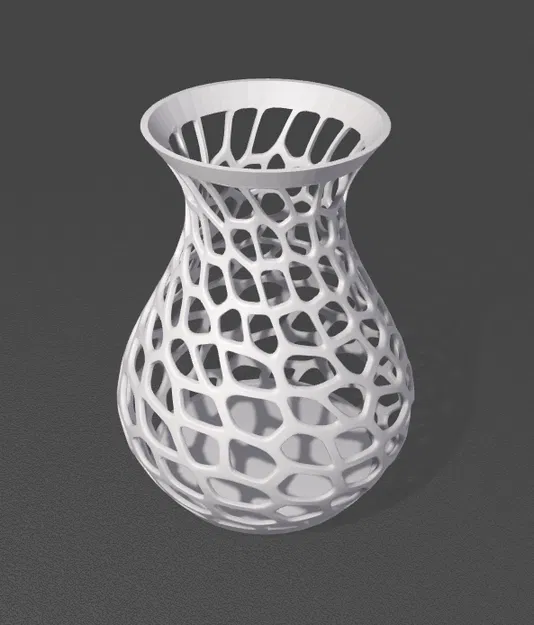 Bình hoa họa tiết Voronoi - Image 1