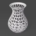 Bình hoa họa tiết Voronoi - Thumbnail 1