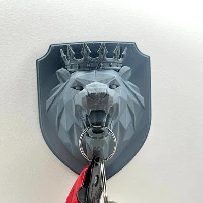 Giá treo móc khóa Sư tử Vua đội vương miện