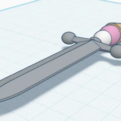 Mô hình 3D dao rọc giấy Ice Cream Sword độc đáo cho bàn làm việc