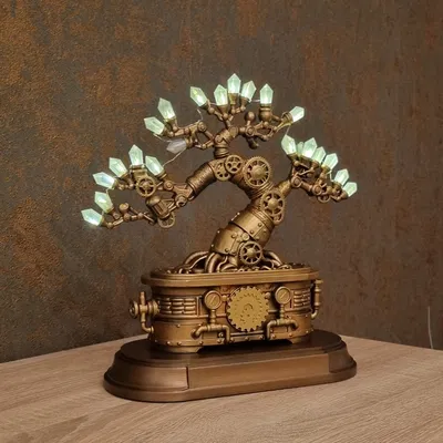 Industrieller Bonsai - Mô hình trang trí Steampunk tinh xảo