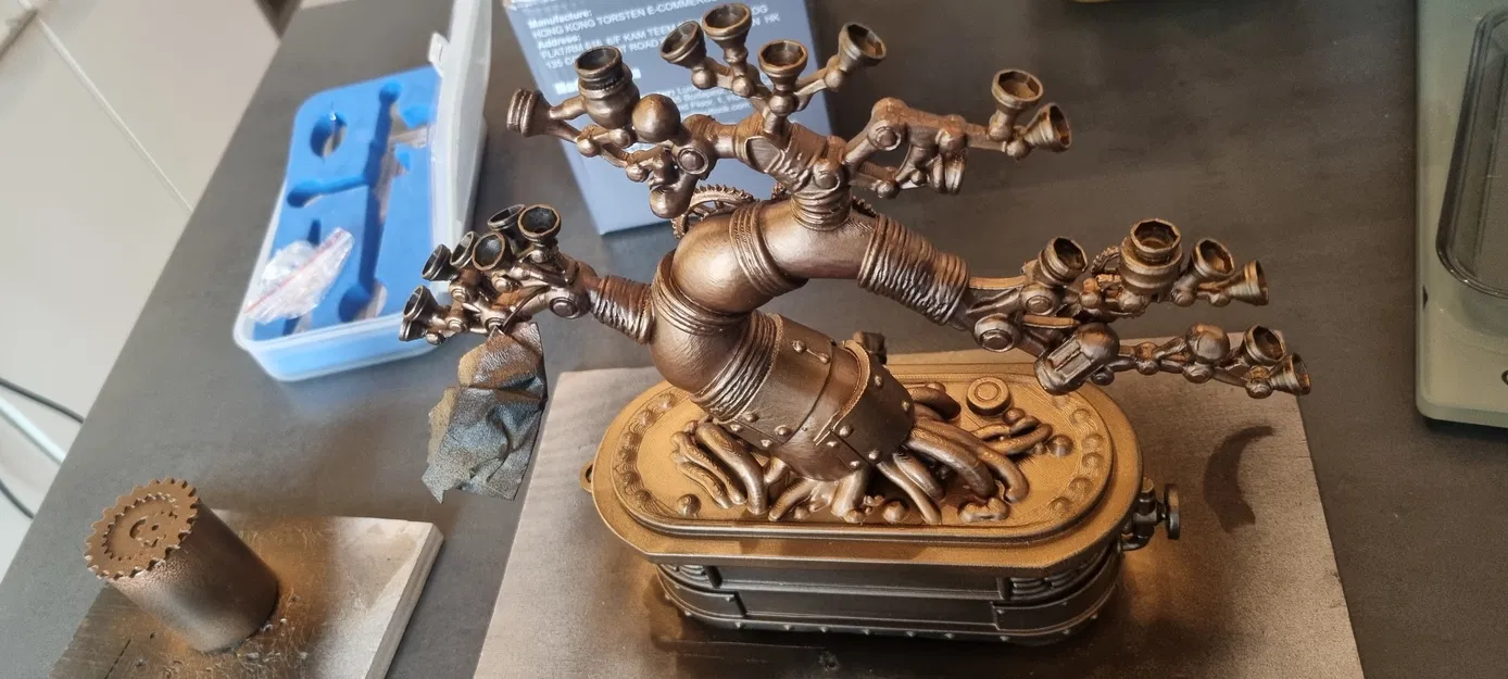 Industrieller Bonsai - Mô hình trang trí Steampunk tinh xảo - Image 8