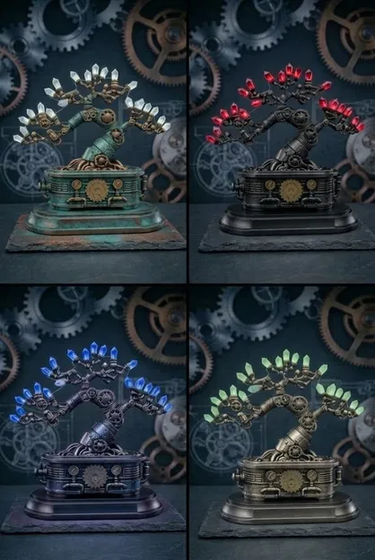 Industrieller Bonsai - Mô hình trang trí Steampunk tinh xảo - Image 9