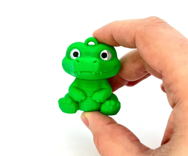 Móc khóa trang trí hình cá sấu con - Image 1