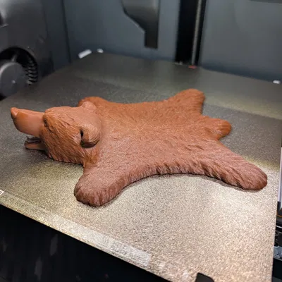 Miếng lót ly hình tấm da gấu