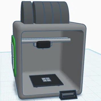 Móc khóa mô hình máy in 3D Bambu Lab P2S siêu nhỏ gọn